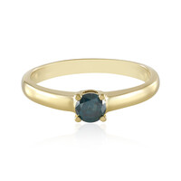 Anello in argento con Diamante Blu I2