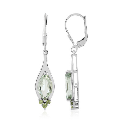 Orecchini in argento con Ametista Verde (KM by Juwelo)