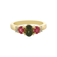 Anello in argento con Tormalina Verde