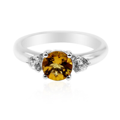 Anello in argento con Scapolite Cognac