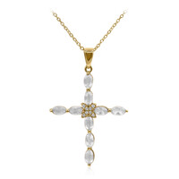 Collana in argento con Topazio Bianco