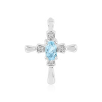 Ciondolo in argento con Topazio Blu Svizzero