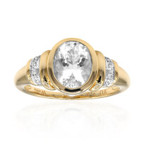 Anello in oro con Quarzo Herkimer (Amanda Adkins)