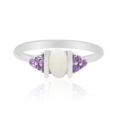 Anello in argento con Opale Bianco