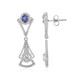 Orecchini in argento con Zaffiro Ceylon Blu (non riscaldato)
