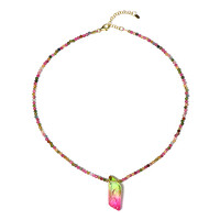 Collana in argento con Quarzo Bicolore