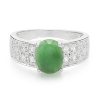 Anello in argento con Crisoprasio Imperiale