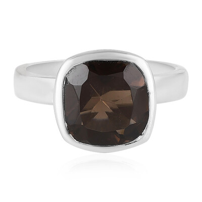 Anello in argento con Quarzo Fumè