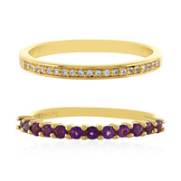 Set anelli in argento con Ametista e Zircone