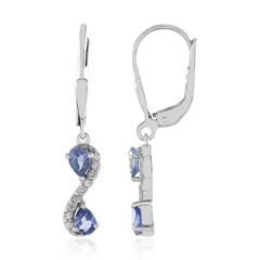 Orecchini in argento con Zaffiro Ceylon Blu (non riscaldato)
