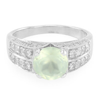Anello in argento con Prehnite