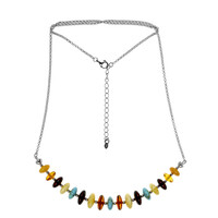 Collana in argento con Ambra Baltica