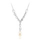 Collana in argento con Perla d'Acqua Dolce Bianca