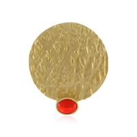 Ciondolo in argento con Opale Rosso dell'Etiopia