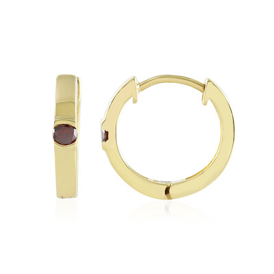 Orecchini in argento con Diamante Rosso I3
