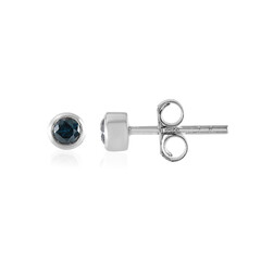 Orecchini in argento con Diamante Blu I3