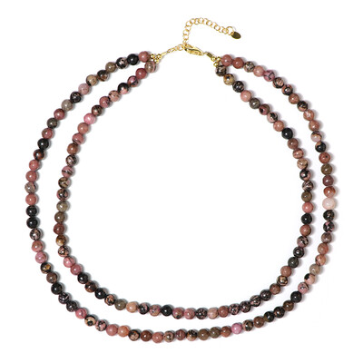 Collana in argento con Rodonite (Riya)
