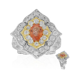 Anello in argento con Zaffiro Padparadscha (Dallas Prince Designs)