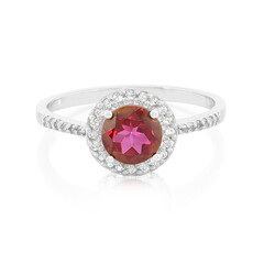 Anello in argento con Topazio Ciliegia
