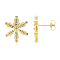 Orecchini placcati in oro con Diamante Fancy