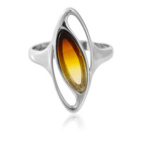 Anello in argento con Ambra Baltica