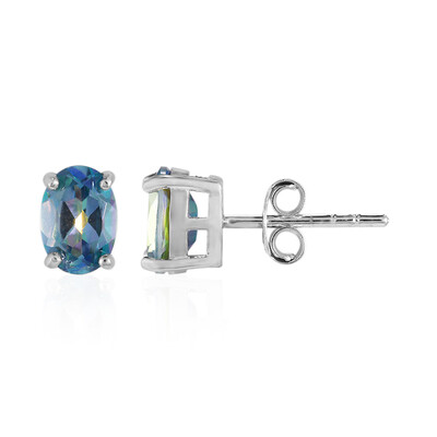 Orecchini in argento con Topazio Mistico Blu Colomba