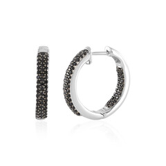 Orecchini in argento con Spinello Nero