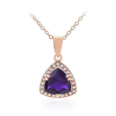 Collana in argento con Ametista Zambiana