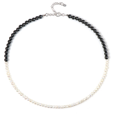 Collana in argento con Ematite Nera