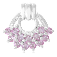 Ciondolo in argento con Zaffiro Rosa