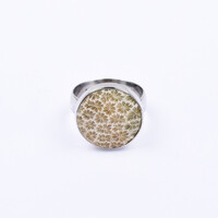 Anello in argento con Corallo Pietrificato