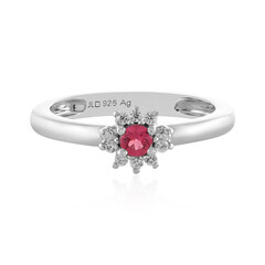 Anello in argento con Spinello Rosa