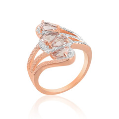 Anello in argento con Morganite