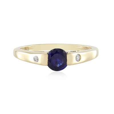Anello in oro con Zaffiro Blu del Madagascar