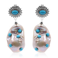 Orecchini in argento con Perla di Acqua Dolce (Dallas Prince Designs)