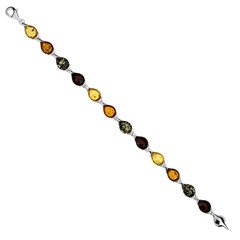 Bracciale in argento con Ambra Baltica