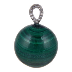Ciondolo in argento con Malachite