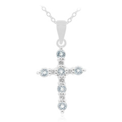 Collana in argento con Topazio Blu Cielo