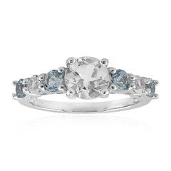 Anello in argento con Topazio Bianco