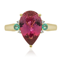Anello in oro con Tormalina Neon del Congo (AMAYANI)