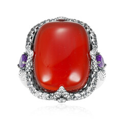 Anello in argento con Agata Rossa