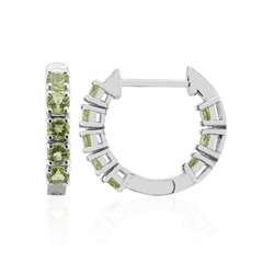 Orecchini in argento con Peridoto della Birmania