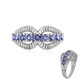 Anello in oro con Tanzanite AAA (Ornaments by de Melo)