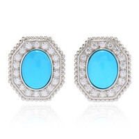 Orecchini in argento con Turchese Sleeping Beauty (Dallas Prince Designs)
