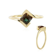 Anello in oro con Pietra del Sole dell'Oregon (AMAYANI)