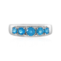 Anello in argento con Apatite Blu Neon