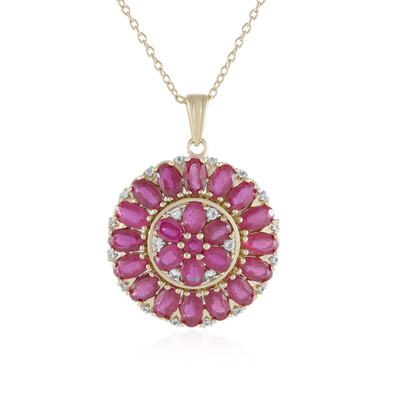 Collana in argento con Rubino del Madagascar