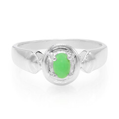 Anello da uomo in argento con Crisoprasio Imperiale