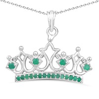 Collana in argento con Smeraldo Socoto