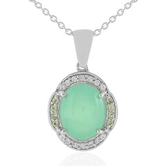 Collana in argento con Opale Verde